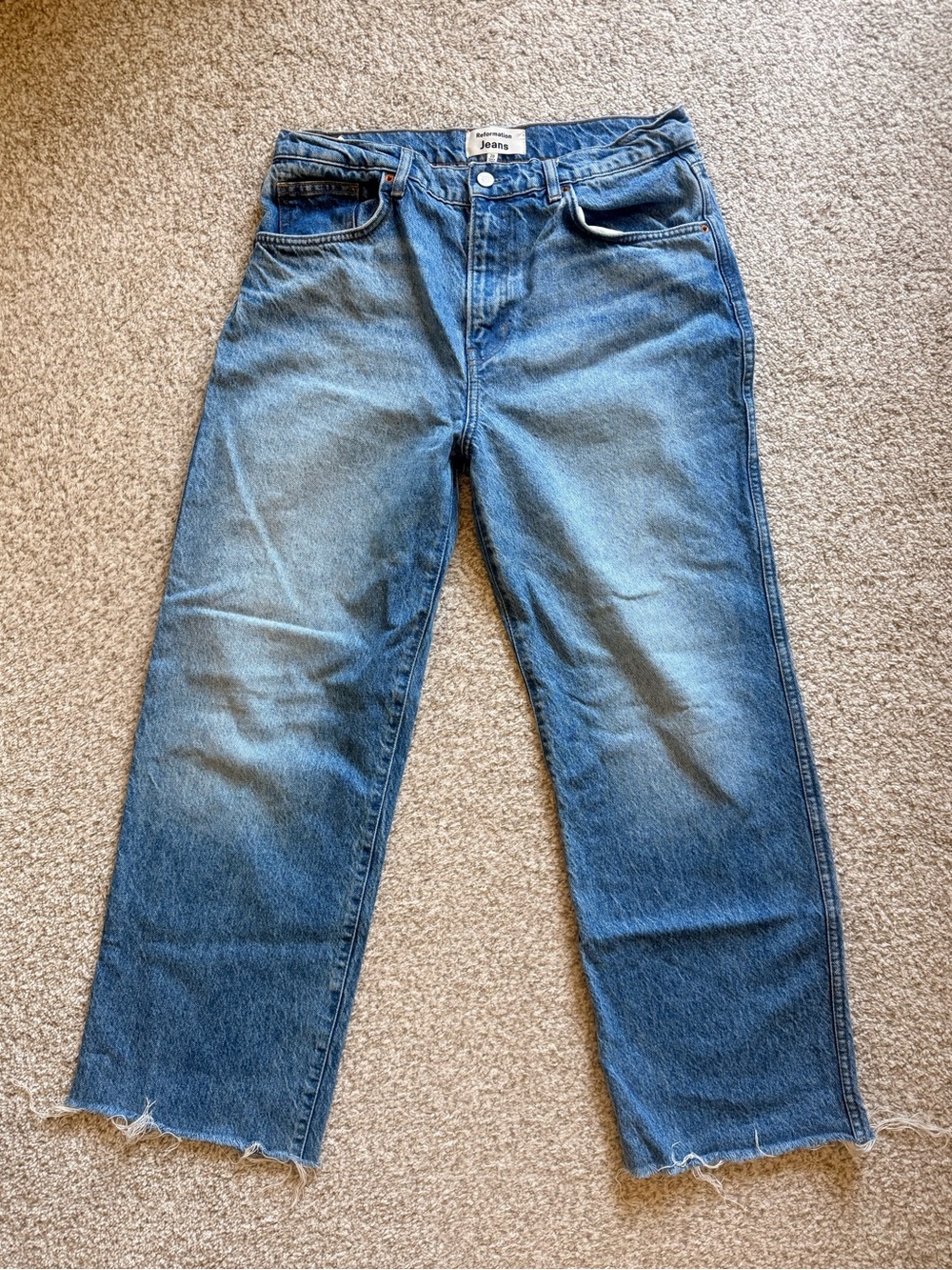 Reformation 90s mid rise straight jeans